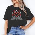 Book Heart Read Book Reading Librarian Men Women Kids Unisex T-Shirt