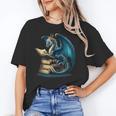 Book Lover Bookworm Reading Books Dragon Sci-Fi Character Unisex T-Shirt Book Lover Bookworm Reading Books Dragon Sci-Fi Character Unisex T-Shirt