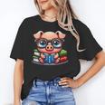 Book Lover Reading Pig Unisex T-Shirt