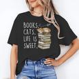 Book Lovers Books Cats Life Is Sweet Cat Lover Unisex T-Shirt Book Lovers Books Cats Life Is Sweet Cat Lover Unisex T-Shirt