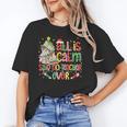 Book Tree All Is Calm Said No Teacher Ever Christmas Unisex T-Shirt