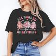All Booked For Christmas Book Coffee Latte Gingerbread Unisex T-Shirt