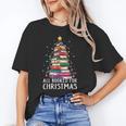 All Booked For Christmas Book Christmas Tree Lights Unisex T-Shirt