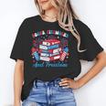 Books Fireworks And Freedom Independence Day Book Lover Unisex T-Shirt