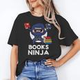 Books Ninja Read Reading Librarian Book Toddler Boys Kids Unisex T-Shirt