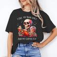 I Like My Books Spicy And My Coffee Icy Skeleton Unisex T-Shirt I Like My Books Spicy And My Coffee Icy Skeleton Unisex T-Shirt