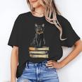 Cat Sitting On Books Unisex T-Shirt Cat Sitting On Books Unisex T-Shirt