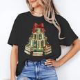 Christmas Book Tree Coquette Bow Xmas Reading Librarian Girl Unisex T-Shirt