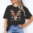 Christmas Librarian Reindeer Matching Book Lover Unisex T-Shirt