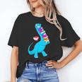 Cool Dinosaur Books Art For Men Women Libarian Book Lover Unisex T-Shirt