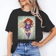 The Crimson Crescent 90s Retro Comic Book Superheroine Art Unisex T-Shirt