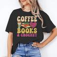 Crochet Coffee Reading Books Crocheter Crocheting Unisex T-Shirt