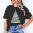 Cute Bookmas Christmas Book Tree Book Lover Teacher Unisex T-Shirt