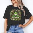 Cute Floral Frog Book Reading Unisex T-Shirt