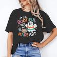 Cute Ghost Book Halloween Spooky Boo School Art Teacher Unisex T-Shirt