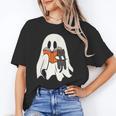 Cute Ghost Cat Reading Book Spooky Season Halloween Costume Unisex T-Shirt Cute Ghost Cat Reading Book Spooky Season Halloween Costume Unisex T-Shirt