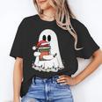 Cute Ghost Holding Books Bookish Christmas Unisex T-Shirt