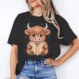 Cute Highland Cow Reading Book Unisex T-Shirt