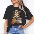 Cute Reading Chicken With Glasses Books Bookworm Reader Book Unisex T-Shirt