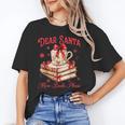 Dear Santa More Books Please Coquette Bow Books Christmas Unisex T-Shirt