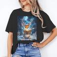 Deer Reads Book Women Girls Reindeer Unisex T-Shirt Deer Reads Book Women Girls Reindeer Unisex T-Shirt