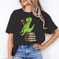 Dino Reading Read Reading Librarian Book Men Boys Kids Unisex T-Shirt