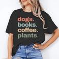 Dogs Books Coffee Plant Lover Gardening Cute Mom Life Unisex T-Shirt