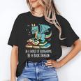 Be A Dragon Read Reading Book Librarian Men Women Kids Unisex T-Shirt
