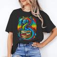 Dragon Reading Colorful Fantasy Book Lover Unisex T-Shirt Dragon Reading Colorful Fantasy Book Lover Unisex T-Shirt