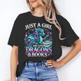 Dragon Reading Just A Girl Who Loves Dragons And Books Unisex T-Shirt Dragon Reading Just A Girl Who Loves Dragons And Books Unisex T-Shirt