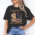 Easily Distracted By Books & Dragons Librarian Book Lover Unisex T-Shirt