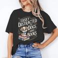 Easily Distracted By Dogs And Books Reader Animal Dog Unisex T-Shirt