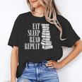 Eat Sleep Read Repeat Reading Book Librarian Men Women Kids Unisex T-Shirt