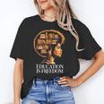Education Is Freedom Afro Woman Book Illustration Unisex T-Shirt Education Is Freedom Afro Woman Book Illustration Unisex T-Shirt