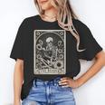 Floral The Reader Tarot Card Skeleton Reading Book Unisex T-Shirt