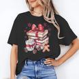 Girly Coquette Gingerbread Books And Hot Cocoa Cozy Season Unisex T-Shirt