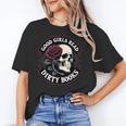 Good Girls Read Dirty Books Smut Reader Dark Romance Skull Unisex T-Shirt