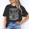 Groovy Support Your Local Library Book Reader Lover Bookworm Unisex T-Shirt