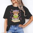 Highland Cow Reading Book Floral Bookworm Unisex T-Shirt Highland Cow Reading Book Floral Bookworm Unisex T-Shirt