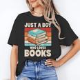 Just A Boy Who Loves Books Reading Bookworm Boys Kids Unisex T-Shirt