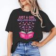 Just A Girl Who Loves Books Butterflies Reading Unisex T-Shirt