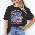 Just a Girl Who Loves Dragons And Books Dragon Reading Unisex T-Shirt