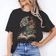 Leopard Book Flower Unisex T-Shirt