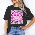 Library Book Fair Queen Vibe Groovy Tie Dye School Reading Unisex T-Shirt