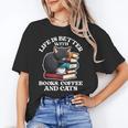 Life Is Better With Books Cats & Coffee Librarian Book Lover Unisex T-Shirt Life Is Better With Books Cats & Coffee Librarian Book Lover Unisex T-Shirt