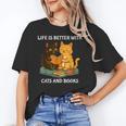 Life Is Better With Cats And Books Cute Cat Lover Unisex T-Shirt Life Is Better With Cats And Books Cute Cat Lover Unisex T-Shirt
