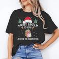 Most Likely To Read A Book On Christmas Love Reading Books Unisex T-Shirt