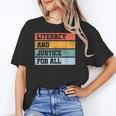 Literacy And Justice For All Stop Book Banning Banned Books Unisex T-Shirt