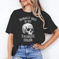 Morally Grey Is My Favorite Color Bookish Skull Unisex T-Shirt
