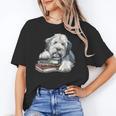 Old English Sheepdog Books Reading Dog Breed Graphic Unisex T-Shirt